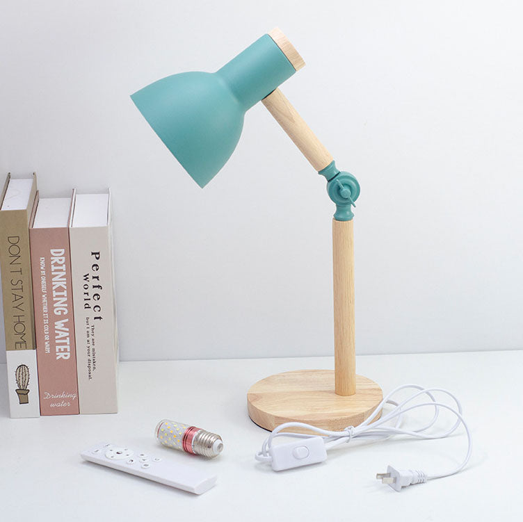 Modern Minimalist Rotatable Wood Iron LED Table Lamp
