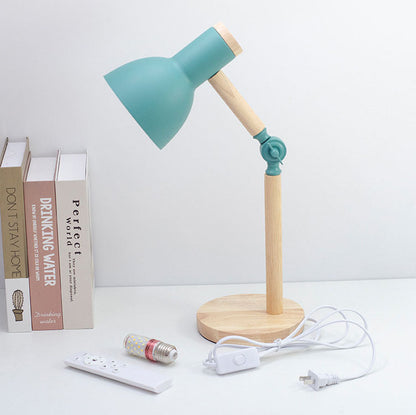 Modern Minimalist Rotatable Wood Iron LED Table Lamp