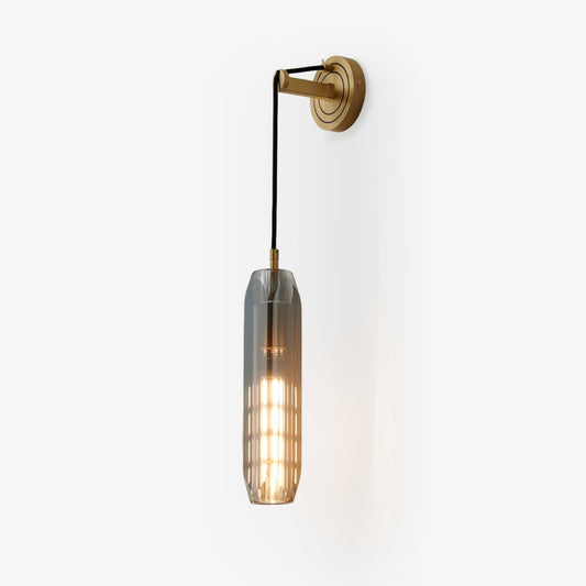 Ecliptique Series Wall Lamp, Brass and Crystal LED Lighting