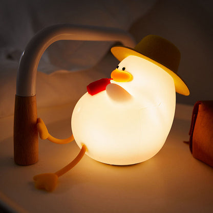 Kreative Cartoon Silicone Duck LED Table Lamp for Kids