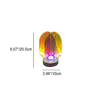 Modern Clear Dazzle Acrylic Geometric LED Art Table Lamp
