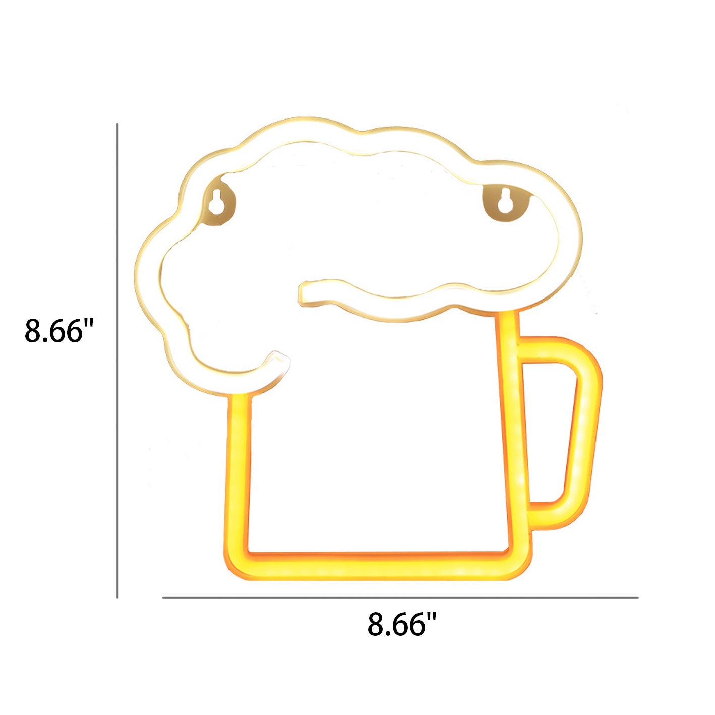 Kreative Neon Beer Mug LED Decorative Light USB Battery