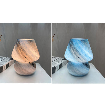 Kreative Handcrafted Glass Planet Design Mushroom Table Lamp