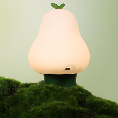 Kreative Cartoon Pear Silicone LED Night Light Table Lamp