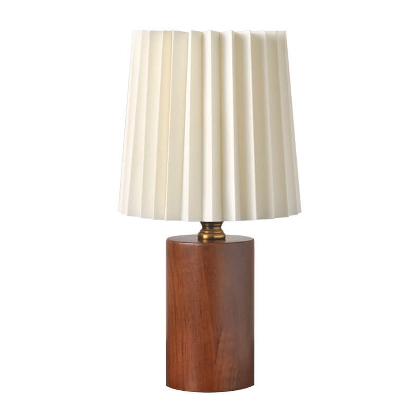 Vintage Column Table Lamp with Solid Wood Base, 1-Light