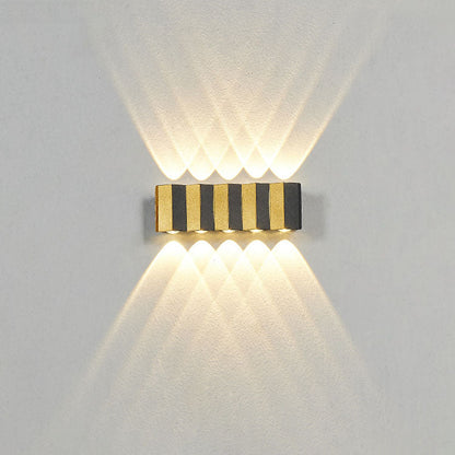 Modern Luxury Gold Aluminium Outdoor Waterproof LED Wall Light