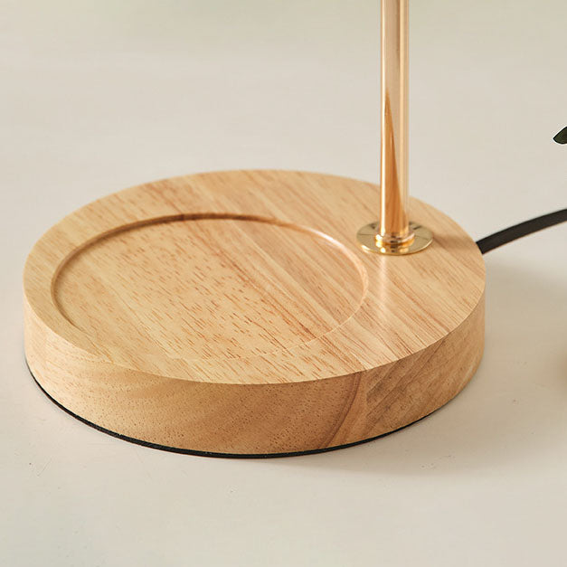Modern Creative Simple Solid Wood Lily 1-Light Table Lamp