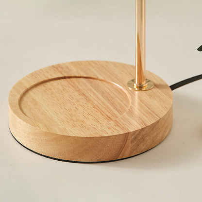 Modern Creative Simple Solid Wood Lily 1-Light Table Lamp