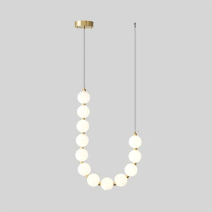 Luxury White Necklace Chandelier - Elegant LED Design