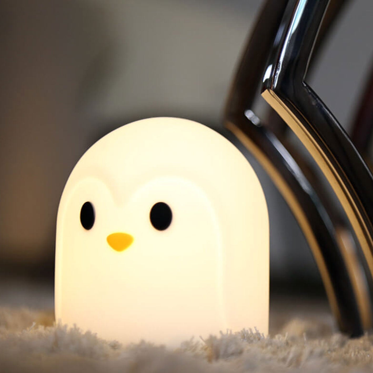 Kreative Bunte Penguin Silicone LED Desk Lamp - USB Rechargeable