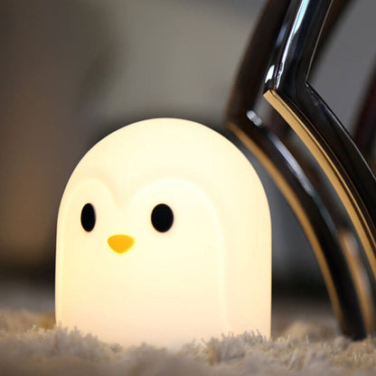 Kreative Bunte Penguin Silicone LED Desk Lamp - USB Rechargeable