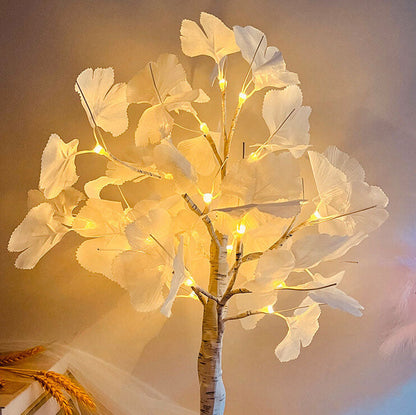 Illuminated Ginkgo Tree Table Lamp USB Battery Decor Light
