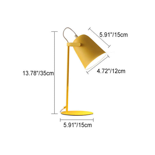 Nordic Macaron Colour Creative Iron Bucket Design 1-Light Table Lamp