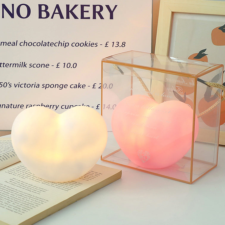 Moderne Silicone Creative Heart LED Night Light Table Lamp