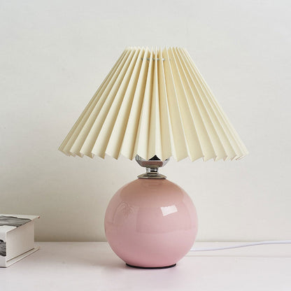 Minimalist Folded 1-Light Ceramic Table Lamp - LED Compatible