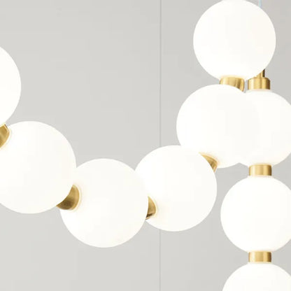 Luxury White Necklace Chandelier - Elegant LED Design