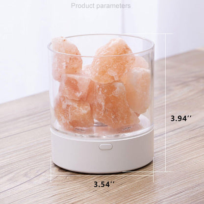 LED Salt Lamp Flame Cup Night Light Table Lamp - Multicolor