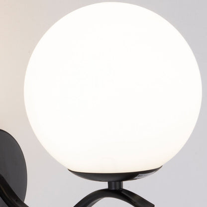 Luxus Iron Holder Spherical Glass Shade 1-Light Wall Sconce