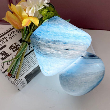 Kreative Handcrafted Glass Planet Design Mushroom Table Lamp