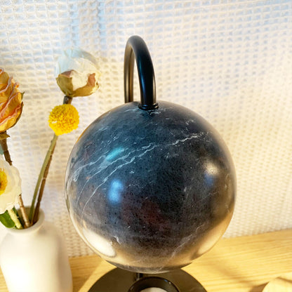 Japanese Style Creative Glass Sphere 1-Light Melting Wax Table Lamp