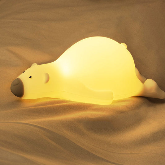 Kreative Cartoon Lazy Bear Silicone LED Night Light Table Lamp