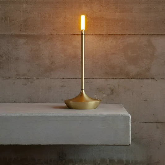 Portable Aluminium Table Lamp - Minimalist Design with Adjustable Warm Glow