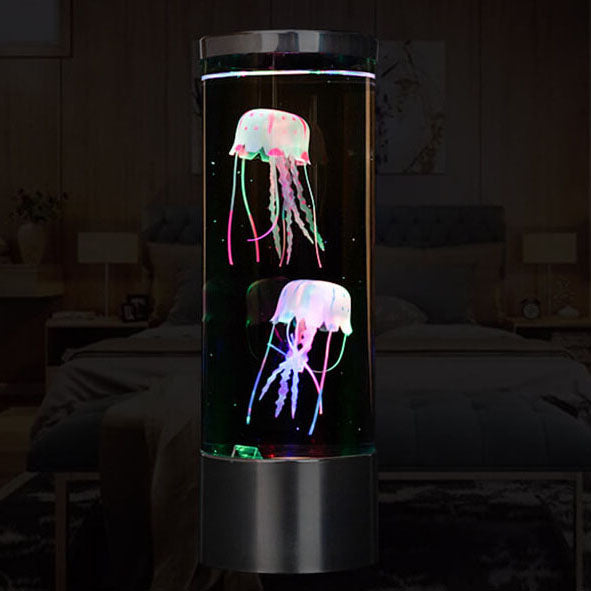 Bunte Jellyfish Table Lamp Cylindrical LED Night Light