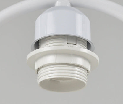 Nordic Linen White Ring 1-Light Dimmable Table Lamp