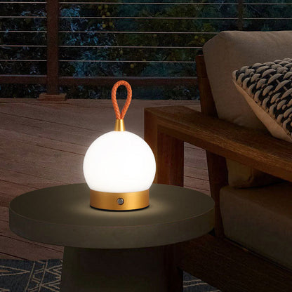 Modern Round Acrylic Aluminium USB Rechargeable Portable LED Night Light Table Lamp