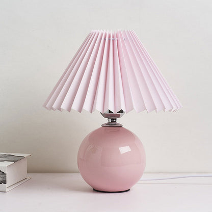 Minimalist Folded 1-Light Ceramic Table Lamp - LED Compatible