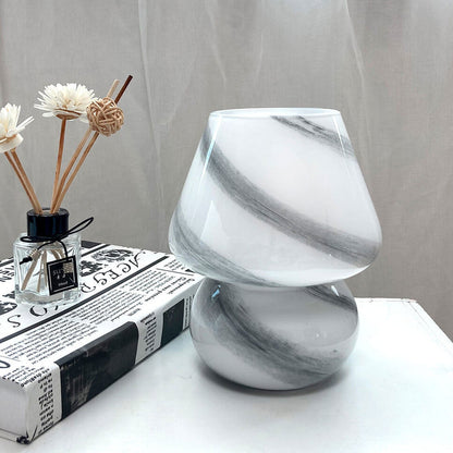 Kreative Handcrafted Glass Planet Design Mushroom Table Lamp