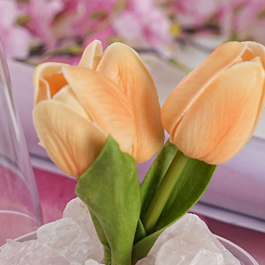 Modern Simplicity Cylinder Flower Wood Glass LED Table Lamp