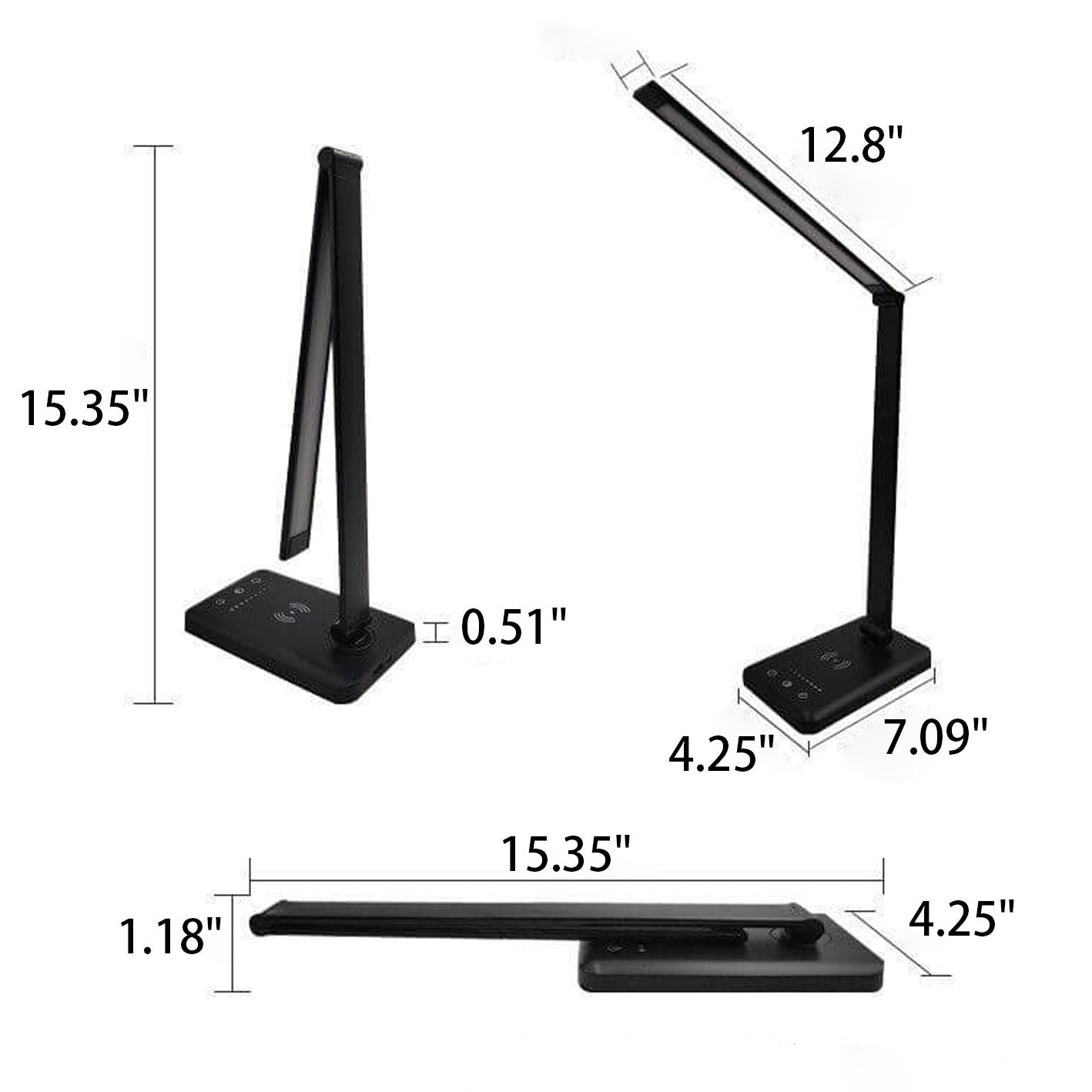 Foldable Wireless Rechargeable LED Eye Protection Reading Desk Lamp
