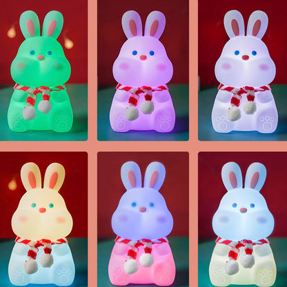 Kreative Cartoon Rabbit Silicone USB LED Night Light Lamp