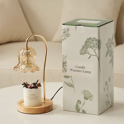 Modern Creative Simple Solid Wood Lily 1-Light Table Lamp