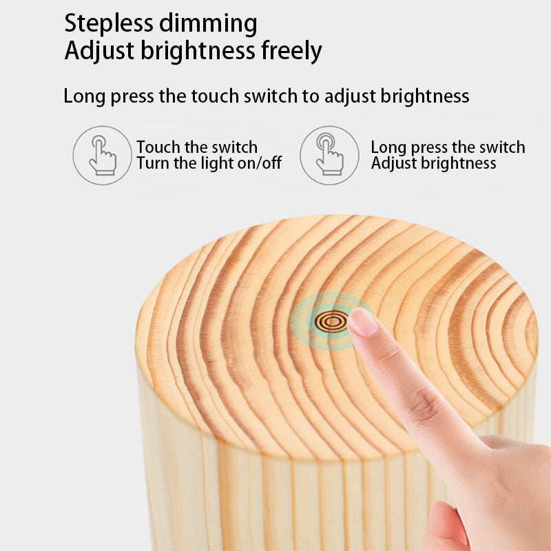 Holz LED Touch Table Lamp for Bedroom Nightstand