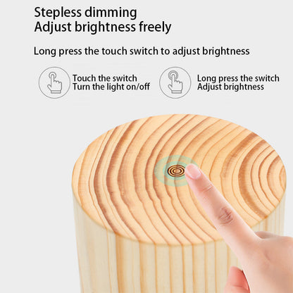 Holz LED Touch Table Lamp for Bedroom Nightstand