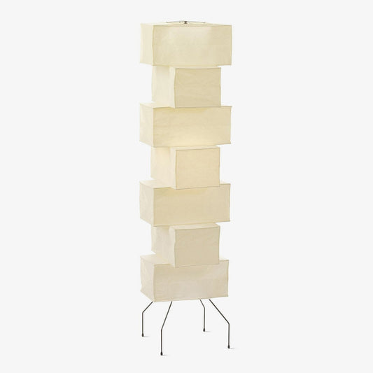 Lana Stacked Floor Lamp - Modern LED Lighting, White Shade