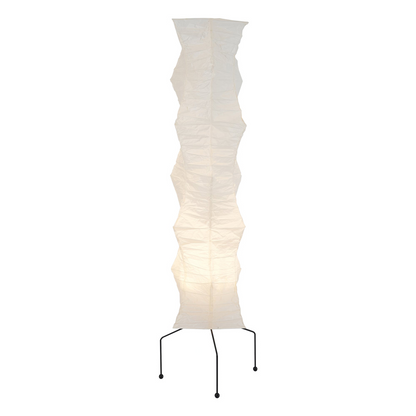 Rice Paper Floor Lamp - Indoor LED Lantern Design, Black