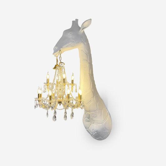 Giraffe Royale Wall Lamp with Crystal Chandelier, LED