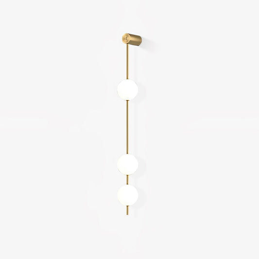 Vertical Balls Wall Lamp - LED Brass Sconce for Indoor Use