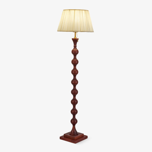 Artemisia Floor Lamp with Sculptural Black Base and White Shade