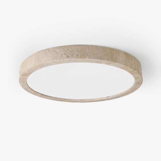 Horizon Travertine Ceiling Light with Integrated LED, 38-58cm