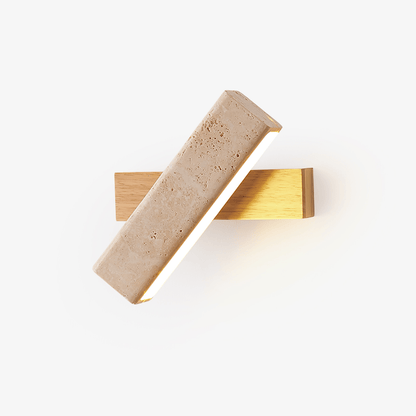 Axis Linear Wall Lamp - LED Wall Light in Yellow Travertine