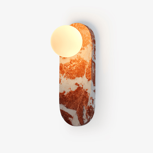 Lucie Wall Lamp - Indoor LED Marble Fixture, Mid-Century Design