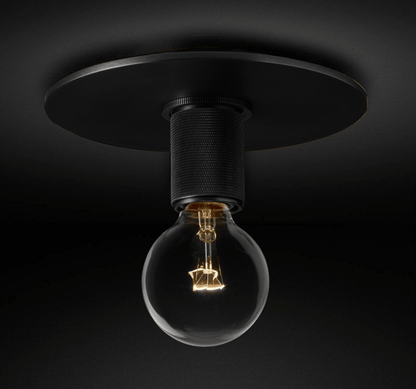 Simple Style Flush Mount Light - LED Brass Clear Glass