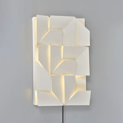 Shadows Grand Plug-in Sconce LED Wall Light - White Metal