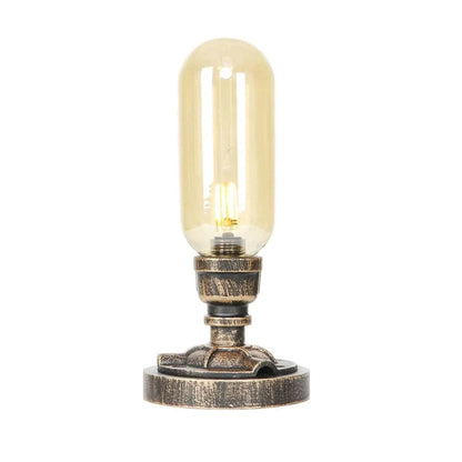 Industrial Design Table Lamp with Metal Pipe - LED Lighting