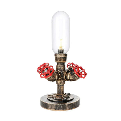 Industrial Design Table Lamp with Metal Pipe - LED Lighting