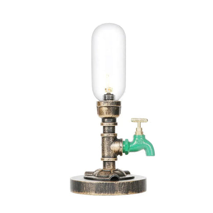 Industrial Design Table Lamp with Metal Pipe - LED Lighting